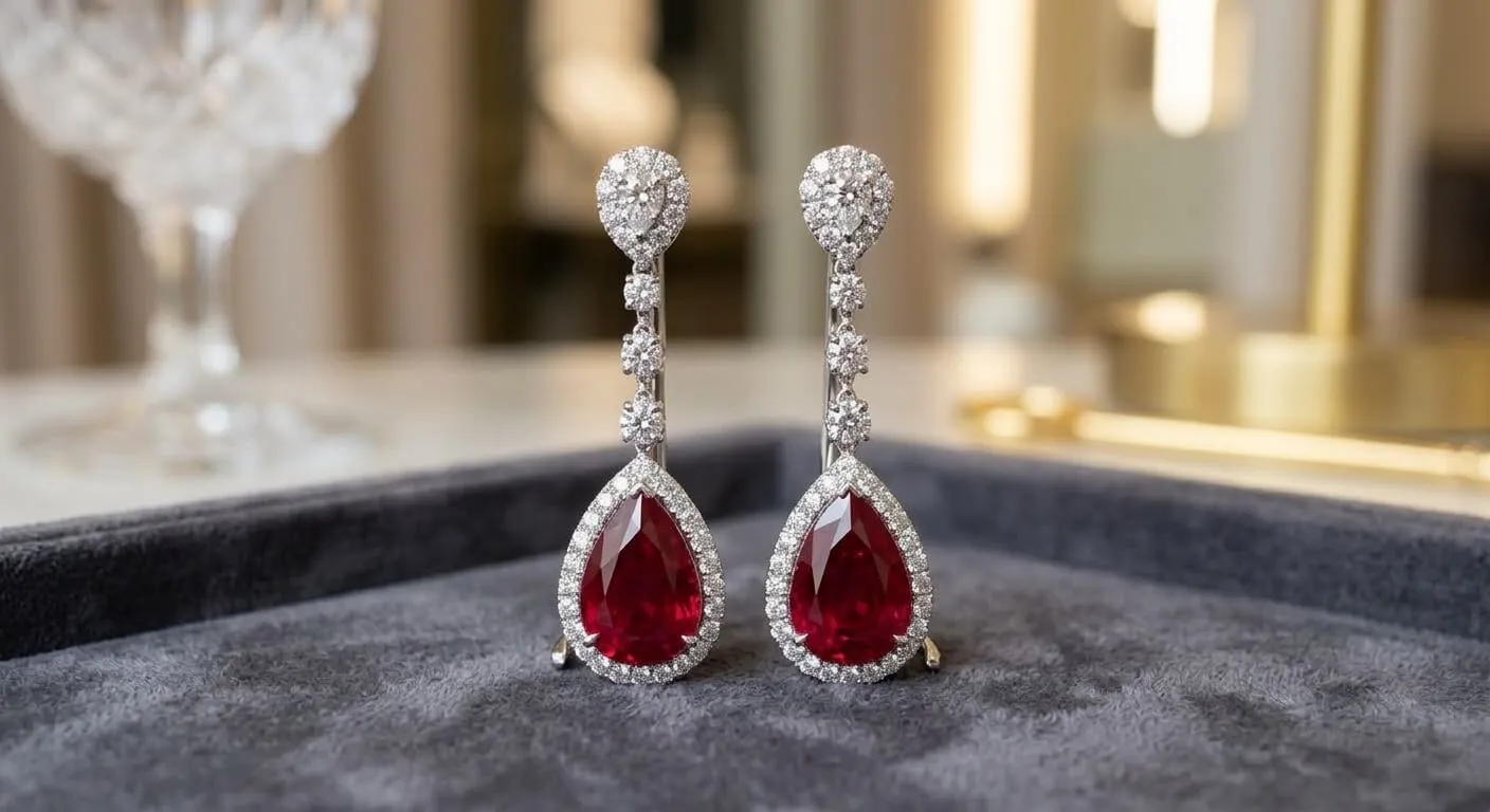 ルビーのピアス